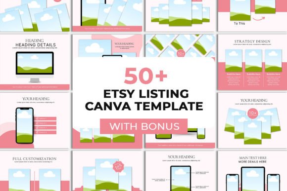 Download 50+ Etsy Listing Canva Template Set - Premium Resources